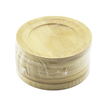 Yuvarlak Çap: 9.7cm 6pcs Bambu - Ahşap Çay Tabak Bx40