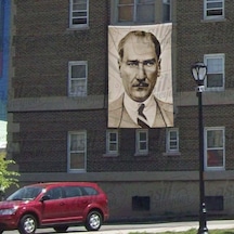 Sivil Gazi Mustafa Kemal Atatürk -modern Takım Elbiseli Poster Cephe Bayrak - 300x450cm 1
