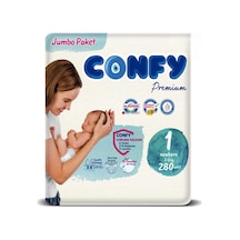 Confy - Premium Yenidoğan Bebek Bezi 1 Numara 2-5 Kg 280 Adet Mega Paket