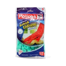 Polipak Bulaşık Eldiveni 7-7,5 Small Yeşil 12'li Paket