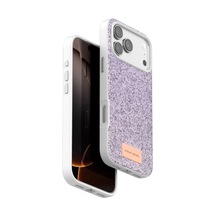 Durukar Apple, Uyumlu iPhone 17 Pro Max Bright Simli Kapak - Lila