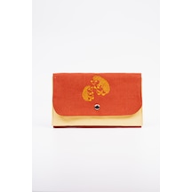 Fabric Craft Bag Kadın Kumaş Cüzdan Nakışlı Bordo