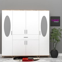 Özel Ölçülü Aynalı Gardırop Mdf Beyaz