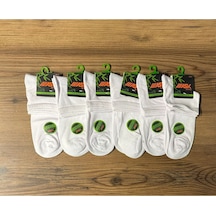Erkek Bambu Dikişsiz 6'lı Çorap Beyaz