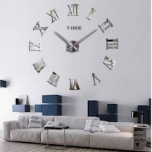 Dekoratif 3D Duvar Saati Roma Rakamlı Model (446720408)