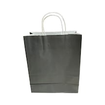 Çelikpençe Kraft Kağıt Çanta, Büküm Saplı, 25x31x12 Cm, Hediyelik Butik Mağaza Poşeti, 25 Adet Siyah