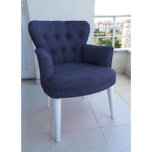 Azra Mobilya Berjer-koltuk-berjer Koltuk-balkon Koltuğu -çay Seti Koltuk-keten Mavi Mavi