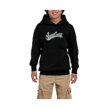 Zepplin Giyim West Coast Customs Text Siyah Çocuk Kapşonlu Sweatshirt Siyah