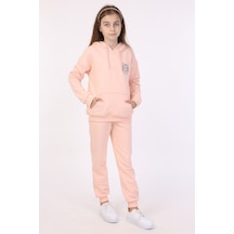 Toontoy Kids Toontoy Kız Çocuk Nakışlı Eşofman Takım Ekru