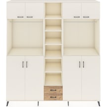 Hyperion Dolap 14 Raflı 2 Çekmeceli 2 Askılı 220x44x243 Aytaşı-aytaşı/çam Aytası/atlas Çam
