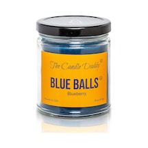 Blue Balls - Yaban Mersini Kokulu Mum - Komik- 170 Ml Kavanoz Mumu - Hindistan'da Elle Dökülmüştür Çok Renkli