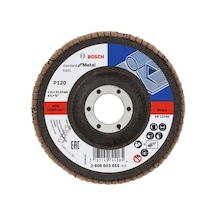 115 Mm Çapında Metal İçin Alüminyumoksit Flap Zımpara, 120 Kum