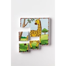Manyetik Blok Çift Taraflı 9 Parçalı Mıknatıslı Puzzle 2 Görsel -fil Yapboz
