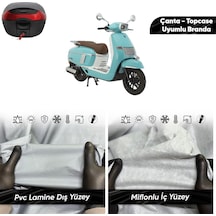 Mondıal 125 Road Boy Uyumlu Motosiklet Brandası Su Geçirmez Miflonlu Topcase Çanta Uyumlu Motor Branda
