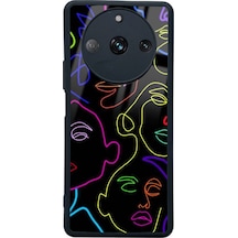 Oppo Realme 11 Pro Neon Silüet Tasarımlı Glossy Telefon Kılıfı Çok Renkli