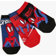 Koton 3'lü Spiderman Lisanslı Çorap Seti Siyah 4skb80075aa Siyah
