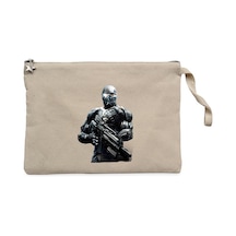 Crysis Black Fighter Krem Clutch Astarlı Cüzdan / El Çantası Krem