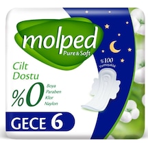 Molped Pure & Soft Hijyenik Ped Gece 6'lı