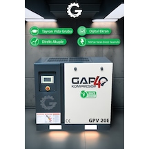 Gap Kompresör İnvertörlü Vidalı Hava Kompresörü 20 HP Tek Makine GPV20e Gap Kompresör İnvertörlü Vidalı Hava Kompresörü 20 HP Tek Makine GPV20e