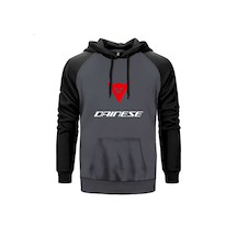 Dainese Motosiklet Gri Renk Reglan Kol Sweatshirt Gri