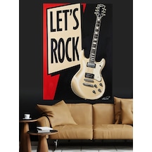 Ahşap Tablo Rock N Roll Gitar Müziği İstanbul Tabloları