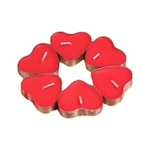 5dm-kırmızı Kalpli 25 Adet Tea Lights Mum Çok Renkli
