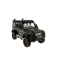1:16 Ölçek Metal Model Suv Araba Çek Bırak Işıklı Sesli Siyah
