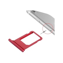 Apple Uyumlu  iPhone 7 Sim Kart Tepsisi Sim Çekmecesi Kırmızı