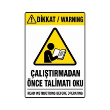Çalıştırmadan Önce Talimatı Oku 50x70cm Pvc Isg Levha
