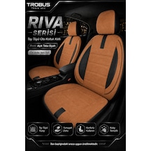 Ford Connect 2010-2014 Uyumlu Riva Serisi 2+1 Ticari Taba Siyah Ortopedik Koltuk Kılıfı
