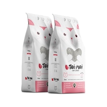 Toi Moi Bebek Pudrası Kokulu Sodyum Bentonit Kedi Kumu 2'li Avantaj Paketi 2x10l