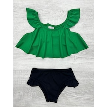 My Kids Wear Fırfır Detaylı 2 Li Mayo Takım Yeşil