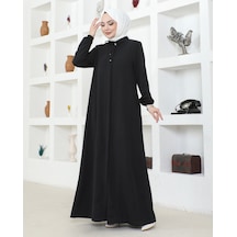 Salaş Kesim Aerobin Kumaş Ferace / Siyah - F137 Siyah