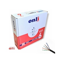 Onli 23awg Utp Cat6 Network Kablosu Siyah 100mt Yerli Üretim