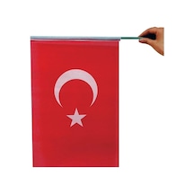 Lona Sanat 15 Adet 20x30 Cm Pikment Raşel Kumaş Sopalı Türk Bayrak Diğer