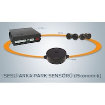 UNIQUE Park Sensörü Ses İkazlı Tip 19MM Siyah Sensör