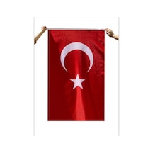 70x105 Kendinden Kulplu Parlak Raşel Kumaş Türk Bayrağı