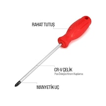 Wp200501 6 Parça Cr-v Manyetik Profesyonel Tornavida Seti, Düz Ve Yıldız Uçlu, Anti-slip Saplı