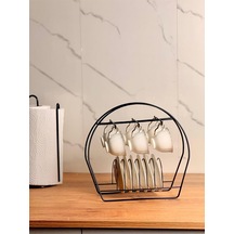 Metal 6lı Fincan Askısı Siyah Metal 28 X 28 Siyah Tr Diğer