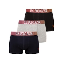U.s. Polo Assn. Erkek Siyah - Gri Melanj - Lacivert 3 Lü Boxer Siyah - Gri Melanj - Lacivert U.s. Polo Assn. Erkek Siyah - Gri Melanj - Lacivert 3 Lü Boxer Siyah - Gri Melanj - Lacivert