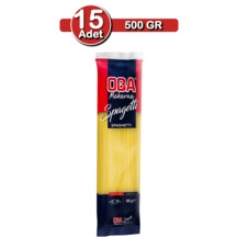Oba Spagetti Makarna 500 G X 15 Adet Aile Boyu Paket