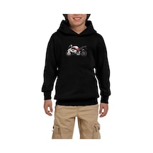 Zepplin Giyim BMW S1000RR Red Siyah Çocuk Kapşonlu Sweatshirt Siyah