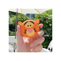 Caseonn Samsung Uyumlu Galaxy Buds Live Kılıf Karakter Figürlü Kaplan Tiggr Sarı - Siyah