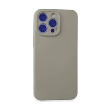 Apple İphone 15 Pro Max Kılıf Nano İçi Kadife Silikon - Titan Gri 0.2M-Çok Renkli