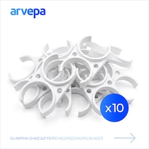 Arvepa Su Arıtma Cihazı 2x2" Çiftli Filtre Kelepçesi (Klips) 10 Adet - Esnek Yapı