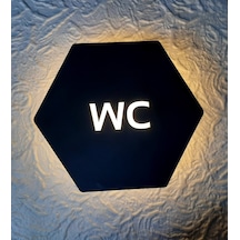 Black Honeycomb Serisi Işıklı Wc Yönlendirme Tabelası