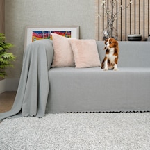 Koltuk Örtüsü Şönil Kaymaz Çift Taraflı Çekyat Örtüsü Koltuk Şalı 175x300 - Taş Diğer