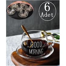 Arow Good Morning Borosilikat Cam Çay Seti 200 ml 2956