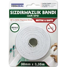 Vodaseal Su Geçirmez Sızdırmazlık Bandı Beyaz - 38 Mm X 3.35 M.