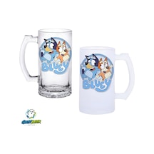 Bluey Kulplu Bira Bardağı Buzlu Veya Şeffaf Seçenekli 0277
